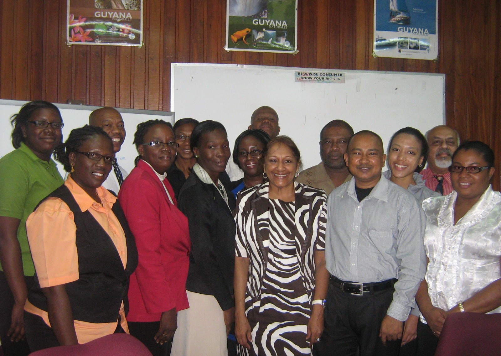 Training participants at the Ministry of Tourism, Industry and Commerce in Guyana