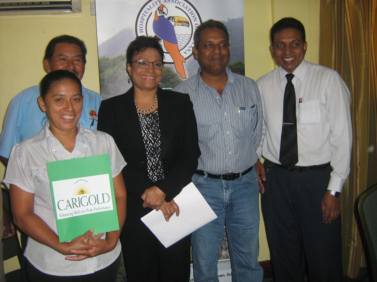 Janice Hall, third from left, at THAG Hospitality Training