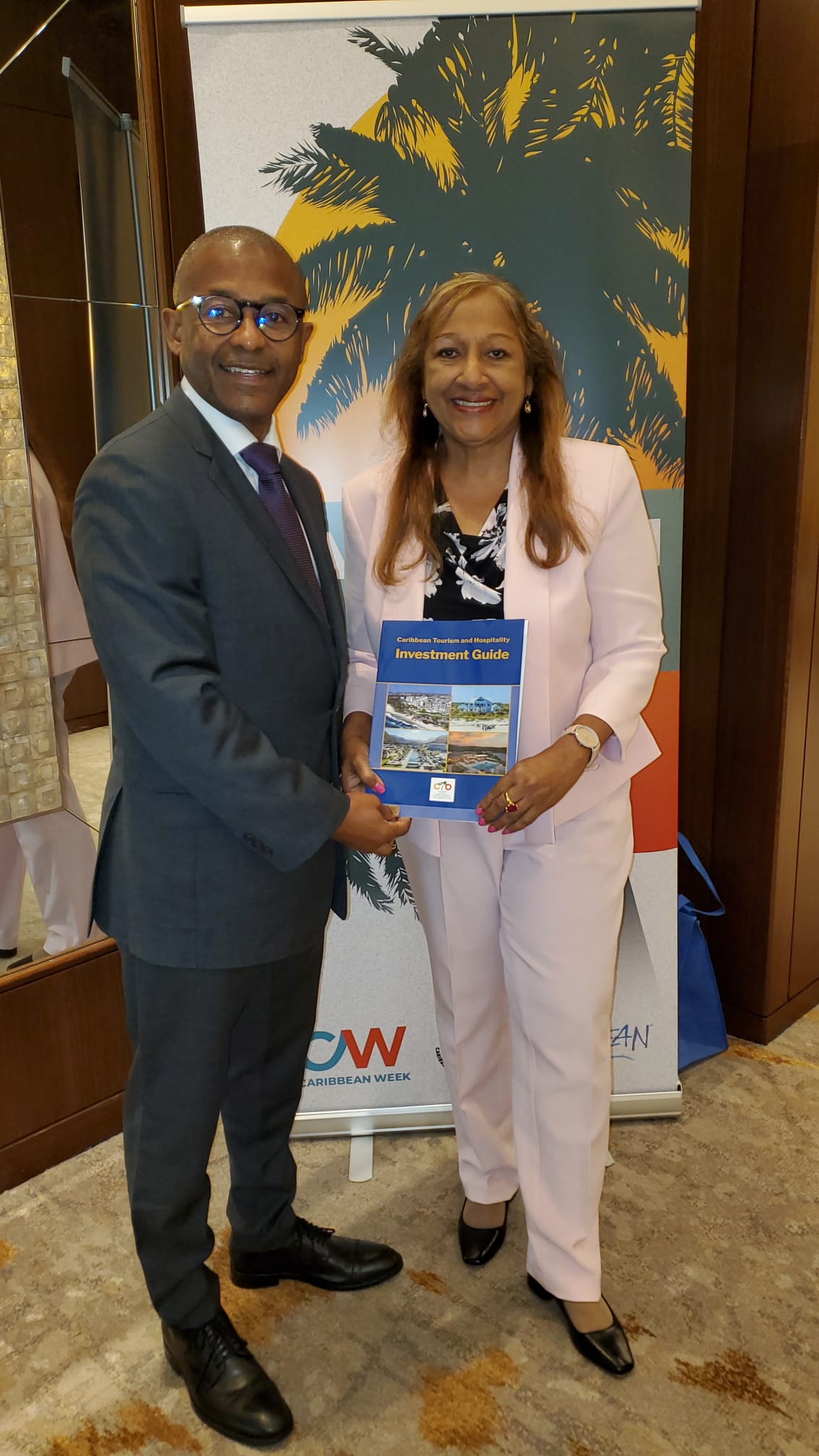 Barbados Minister of Tourism and International Transport, Ian Gooding-Edghill during CTO Caribbean Week in New York.