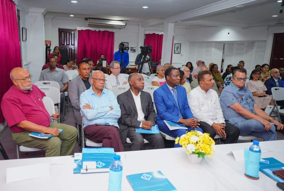 Guests, including high-level government officials, at the Caribbean Perspectives book launch.