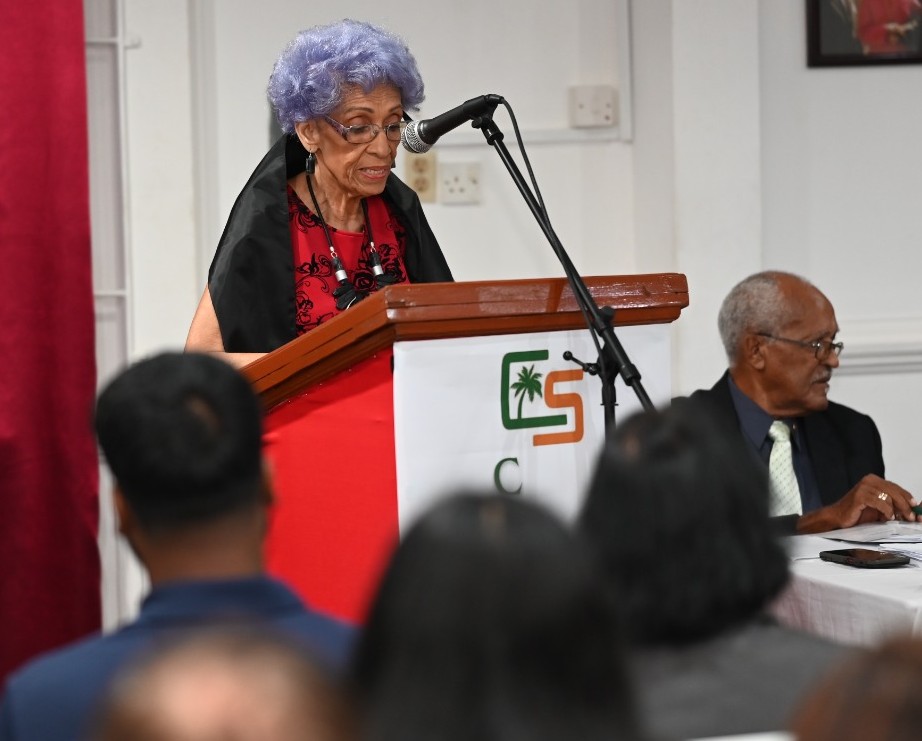 Caribbean Signature Consultant Marguerite Buckmire speaking at the Caribbean Perspectives Book Launch.