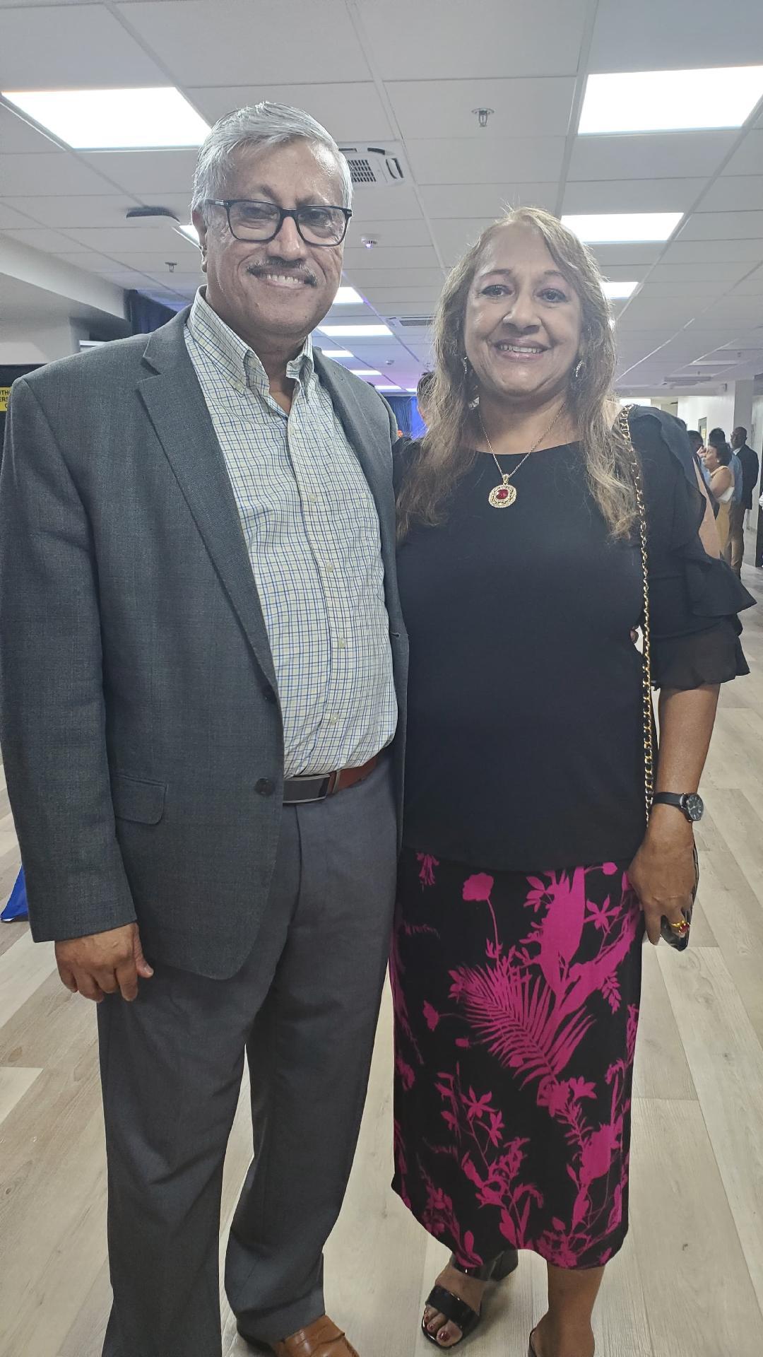 Chairman of the World Trade Centre Georgetown, Komal Samaroo, with Chief Executive Consultant Sandra Ann Baptiste at one of the organisation’s inaugural events.